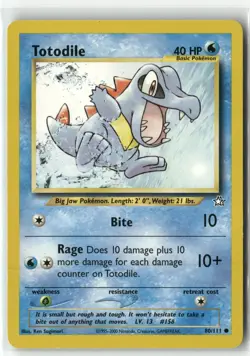 2000 Pokemon Neo Genesis Totodile 80/111 Common EX - Image 1