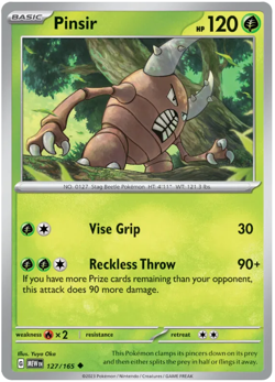 Pinsir 127/165 Uncommon Pokemon 151 English - Image 1