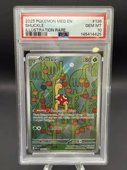 PSA 10 - Pokemon Shuckle 136/132 Mega Evolution Illustration Rare - Image 1