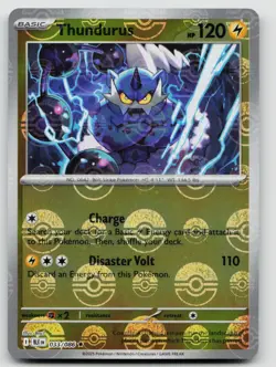 NM Thundurus (Poke Ball Pattern) 033/086 Holo Rare Black Bolt Pokemon - Image 1