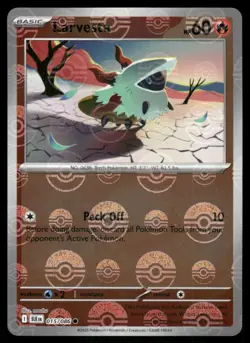 Larvesta (Poke Ball Pattern) 015/086 Holo Common Black Bolt Pokemon Near Mint - Image 1