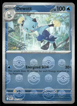 Dewott (Poke Ball Pattern) 022/086 Common White Flare Pokemon Near Mint - Image 1