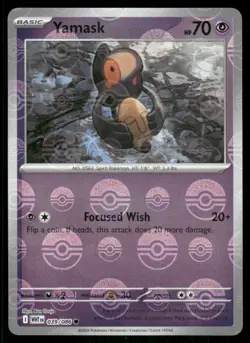 Yamask (Poke Ball Pattern) 039/086 Common White Flare Pokemon Near Mint - Image 1