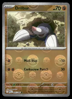 Drilbur (Poke Ball Pattern) 045/086 Holo Common Black Bolt Pokemon Near Mint - Image 1