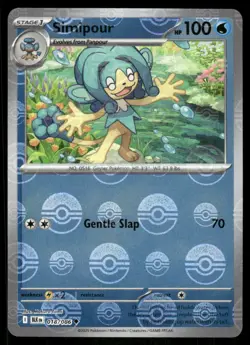 Simipour (Poke Ball Pattern) 018/086 Holo Uncommon Black Bolt Pokemon Near Mint - Image 1