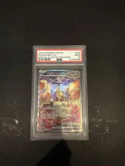 PSA 9 Raging Bolt Ex #208 2024 Pokemon Temporal Forces - Image 1