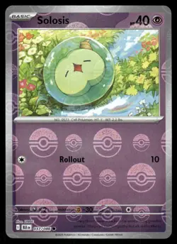 Solosis (Poke Ball Pattern) 037/086 Holo Common Black Bolt Pokemon Near Mint - Image 1