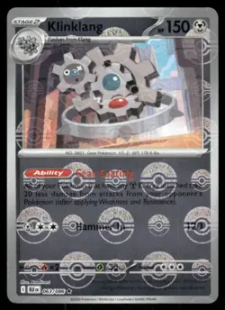Klinklang (Poke Ball Pattern) 063/086 Holo Rare Black Bolt Pokemon Near Mint - Image 1