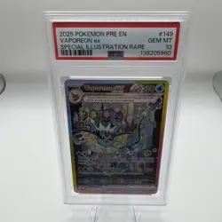 2025 POKEMON PRE EN-SPECIAL ILLUSTRATION RARE #149 VAPOREON EX PSA 10 - Image 1