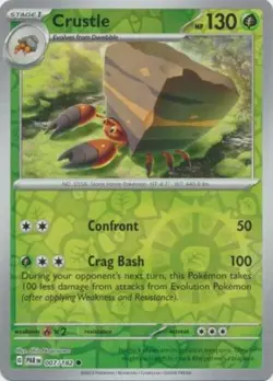 Crustle 007/182 Reverse Holo Paradox Rift Pokemon TCG - Image 1