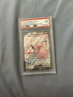 PSA 9 2025 Pokemon TCG English SV Promo Holo Lillie's Clefairy ex #195 - Image 1