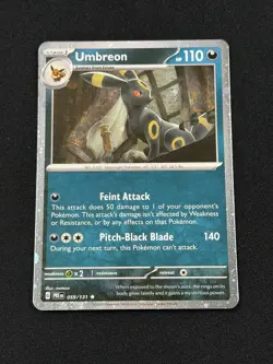 Umbreon - 059/131 - Cosmos Holo NM, English Pokemon Prismatic Evolutions - Image 1