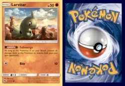 LARVITAR 114/214 COMMON LOST THUNDER POKEMON NEAR MINT - Image 3