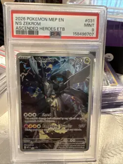 Pokemon N's Zekrom Mega MEP En Ascended Heroes ETB #031 PSA 9 Mint - Image 1