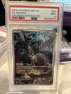 Pokemon N's Zekrom Mega MEP En Ascended Heroes ETB #031 PSA 9 Mint - Image 2