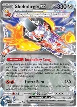 Skeledirge ex 137/182 Double Rare Paradox Rift Pokemon TCG - Image 1