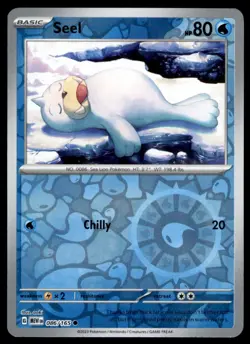 Seel 086/165 Common 151 Pokemon Reverse Holo Near Mint - Image 1
