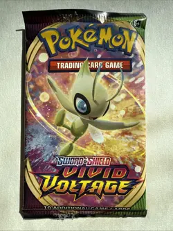 2020 | Pokemon | Vivid Voltage Booster Pack | Sealed | Celebi Pack Art | New 820650807497 - Image 1