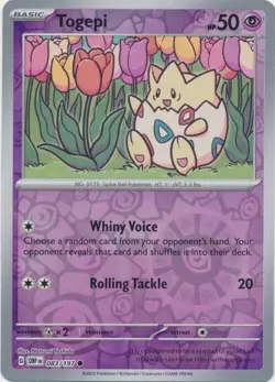 Togepi 083/197 Reverse Holo Obsidian Flames Pokemon TCG - Image 1