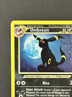 Umbreon 13/75 Neo Discovery Holo SWIRL Pokemon - Image 3