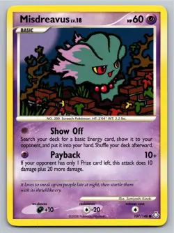Misdreavus 107/146 Common Legends Awakened Pokemon Lightly Played - Image 1