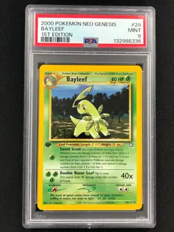 Pokemon 2000 Bayleef 1st 29/111 Neo PSA 9 - Image 1