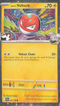 IONO'S VOLTORB 047/159 HOLO COMMON PRIZE PACK SERIES CARDS POKEMON HOLO NM - Image 1