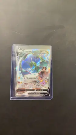 Rayquaza V Full Art Ultra Rare Holo 194/203 SWSH07 Evolving Skies Pokemon Card - Image 1
