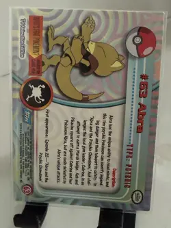 Topps Pokemon Card TV Series 1 Chrome Foil #63 Abra - Image 2