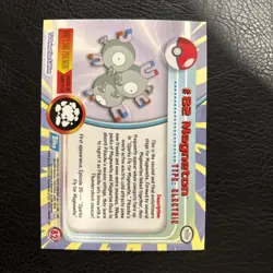 Magneton Topps Holo Vintage Pokemon Card #82 Tv Animation Edition Foil - Image 2