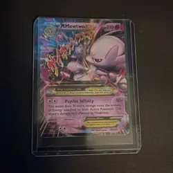 Pokemon TCG M Mewtwo EX Mega Full Art Holo Ultra Rare 64/162 Breakthrough - Image 1