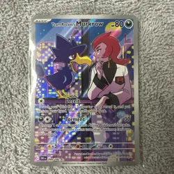 Pokemon Team Rocket's Murkrow Holo IR SV10: Destined Rivals 200/182 NM - Image 1