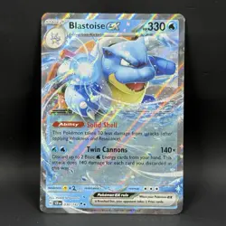 Pokemon Blastoise EX 030/142 NM Double Rare Stellar Crown - Image 1