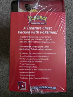 Pokemon TCG Celebrations Collector Chest Lunch Box Tin Sealed - Image 2