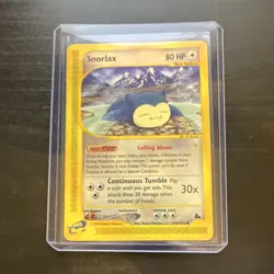 Pokemon TCG Snorlax 100/144 EX Rare Regular English 2003 80 HP Skyridge - Image 1