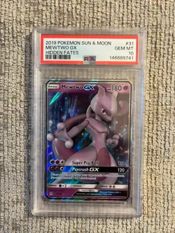 Mewtwo 2019 Pokemon Hidden Fates PSA 10 Gem Mint - Image 1