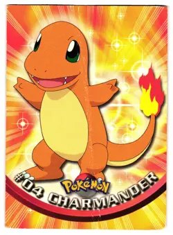 Pokemon Charmander #04 Topps TV Animation Edition DMG - Image 1