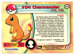 Pokemon Charmander #04 Topps TV Animation Edition DMG - Image 2