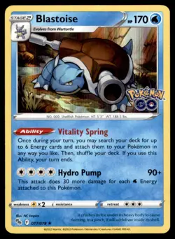 2022 Sword & Shield - Pokemon GO Blastoise Holo #17 - Image 1