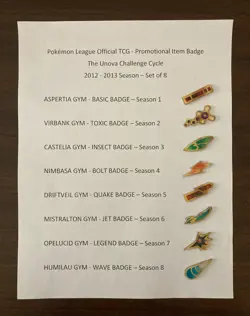 Pokemon League Official TCG Promotional Item Legend Badge S7 Opelucid Gym 2012 - Image 2