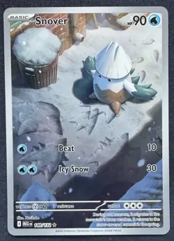 Pokemon TCG Snover 140/132 Mega Evolution Illustration Rare - Image 1