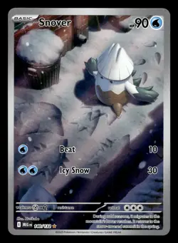 Snover 140/132 Illustration Rare Mega Evolution Pokemon Holo - Image 1
