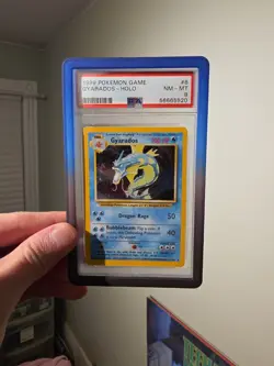 1999 POKEMON BASE SET UNLIMITED #6 GYARADOS-HOLO PSA 8 - Image 1
