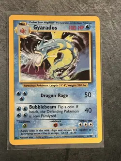 Wizards of the Coast Pokemon TCG Gyarados Base Set Holo Rare Unlimited 6/102 - Image 1