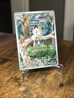 Meowth 106/094 Illustration Rare Phantasmal Flames Pokemon Holo Near Mint - Image 1