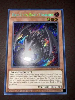 Yu-Gi-Oh! Red-Eyes Baby Dragon -LDS1-EN010- Secret Rare - 1st Edition NM! - Image 1