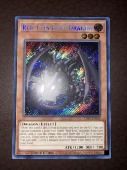 Yu-Gi-Oh! Red-Eyes Baby Dragon -LDS1-EN010- Secret Rare - 1st Edition NM! - Image 2