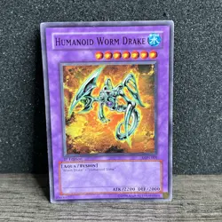 YUGIOH 1st Edition Humanoid Worm Drake LON-005 Labyrinth of Nightmare Common MP - Image 1