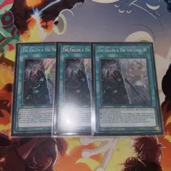 3x The Fallen & The Virtuous Secret Rare Ch01-en019 NM Yugioh - Image 1