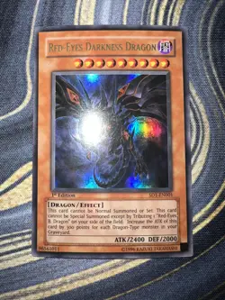 Red-Eyes Darkness Dragon, Ultra Rare (SD1-EN001), 1st Edition, Lightly Played - Image 1